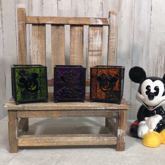 Brand New in Package Vintage Mickey Set of 3 Votive Holders from the Parks - Picture 1 of 12